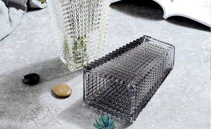 Transparent Crystal Vase Square Edges and Corners Glass Vases Hydroponics Glass Flowers Pots Flower Arrangement Desk Decoration
