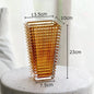 Transparent Crystal Vase Square Edges and Corners