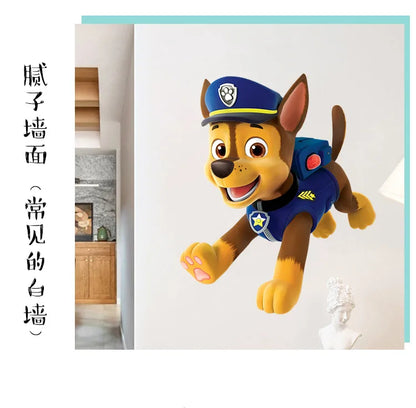 New Hot 3D PAW Children Cartoon Wall Stickers Waterproof Home Decoration Patrols For Kid's Room PVC DIY Vinyl Wallpaper Gifts