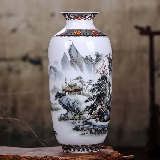 Jingdezhen Ceramic Vase Vintage Chinese Traditional Vases