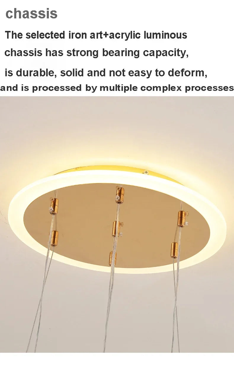 LED Lamp Dining Room Living Ring Dimmable Bedroom