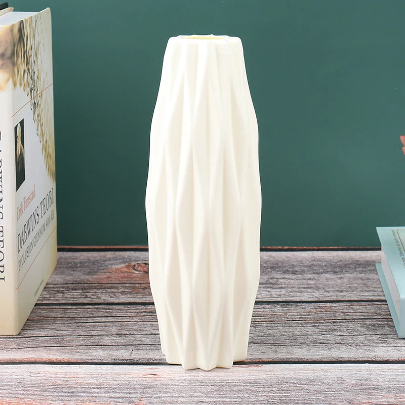Modern Vase White Pink Blue Plastic Vase