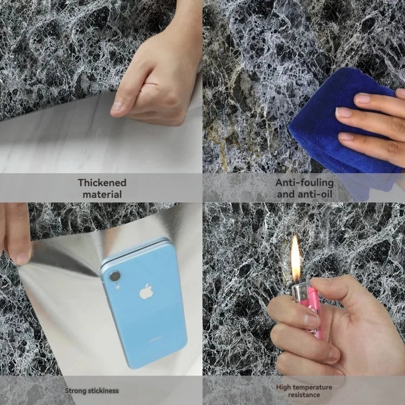 40cm Width Marble Self Adhesive Wallpaper Paper For Kitchen