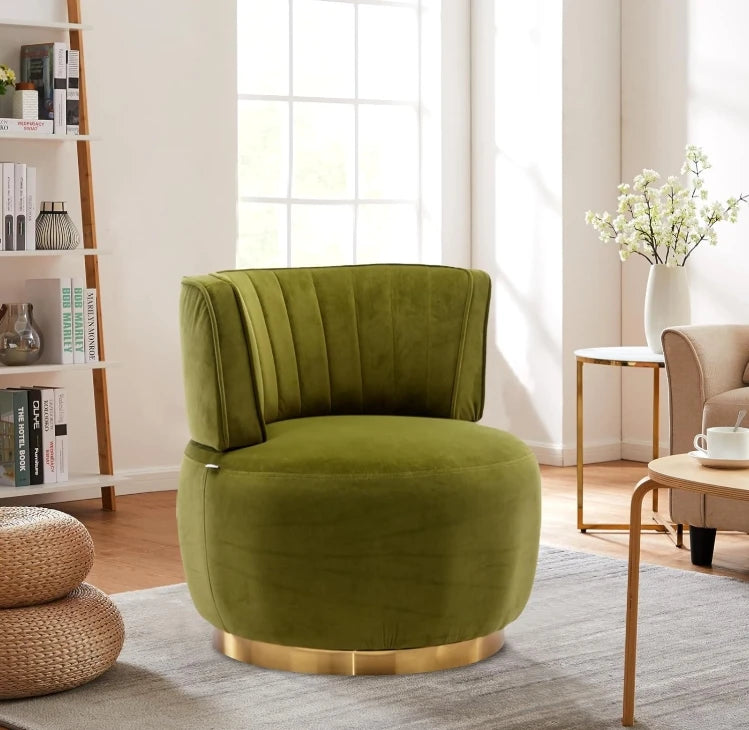 Bucket Swivel Barrel Chairs For Living Room Set Of 2