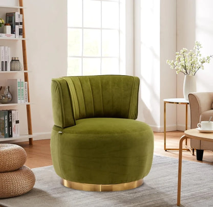 Bucket Swivel Barrel Chairs For Living Room Set Of 2