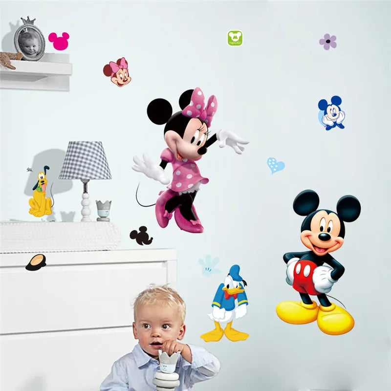 Cartoon Mickey Minnie Mouse Home Wall Stickers