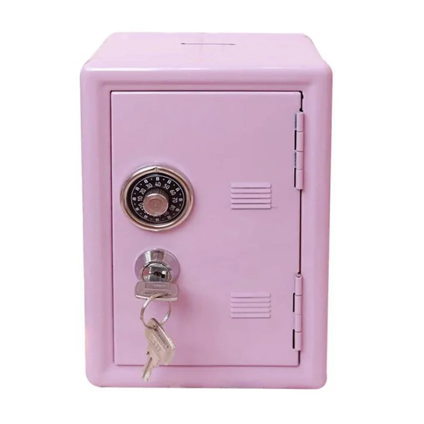 1Pc Mini Safe Box Piggy Bank Password Money Boxes Cash Coins Saving Box With Keys, Students Coin Piggy Bank Moneybox