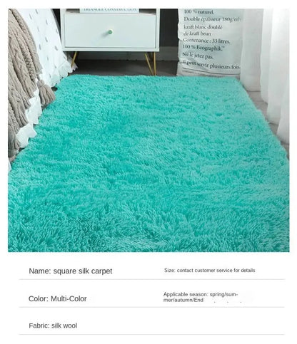 VIKAMA Silk wool Solid Colour Resistant Washable Rug