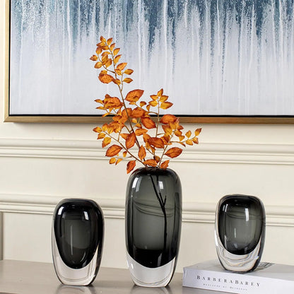 Transparent Glass Vase Crystal Flower Vase Modern Indoor