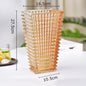Transparent Crystal Vase Square Edges and Corners Glass Vases Hydroponics Glass Flowers Pots Flower Arrangement Desk Decoration