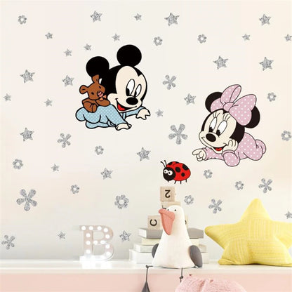 Cartoon Mickey Minnie Mouse Home Wall Stickers