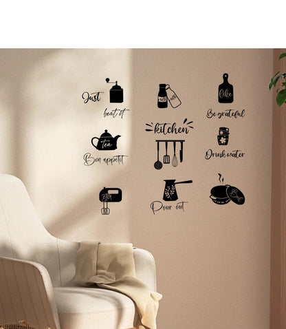 Creative wall stickers for food tableware kitchen layout self-adhesive new