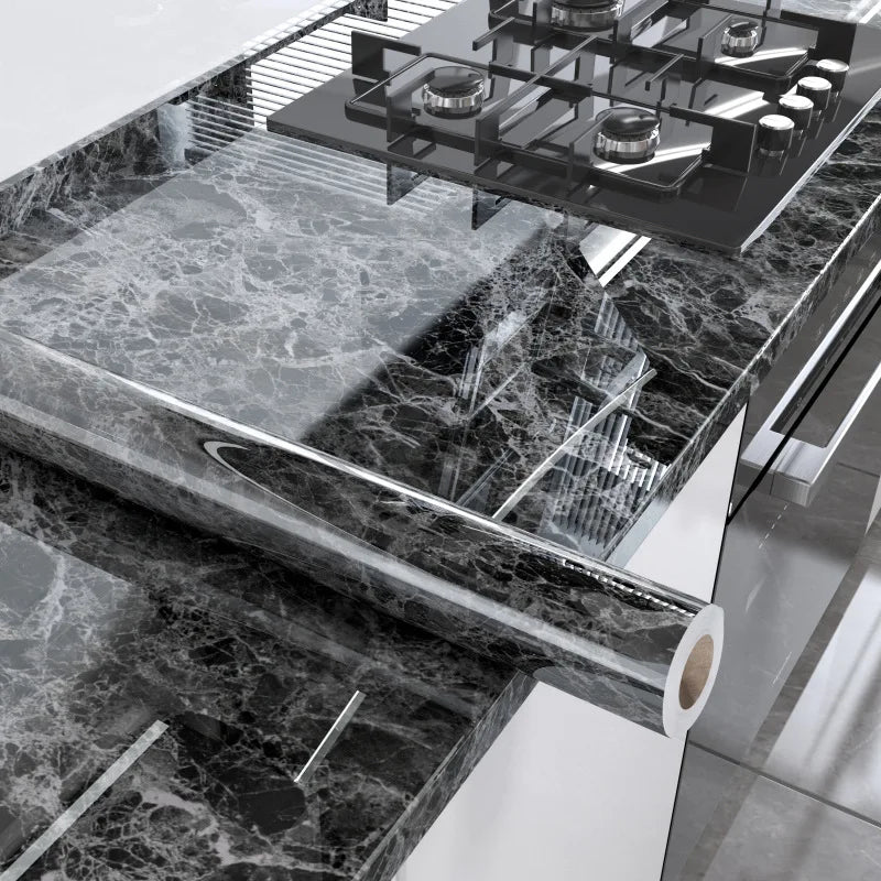 40cm Width Marble Self Adhesive Wallpaper Paper For Kitchen