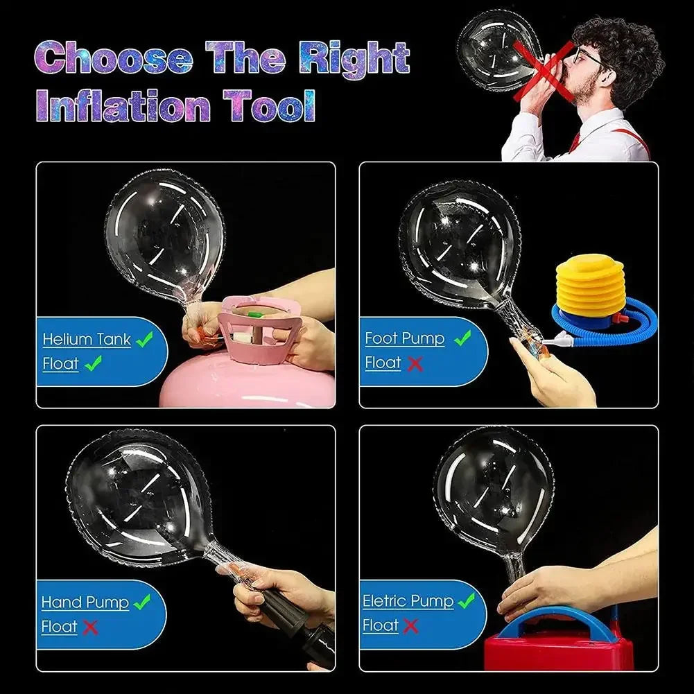 3set Transparent Led Balloons Light Up Balloons