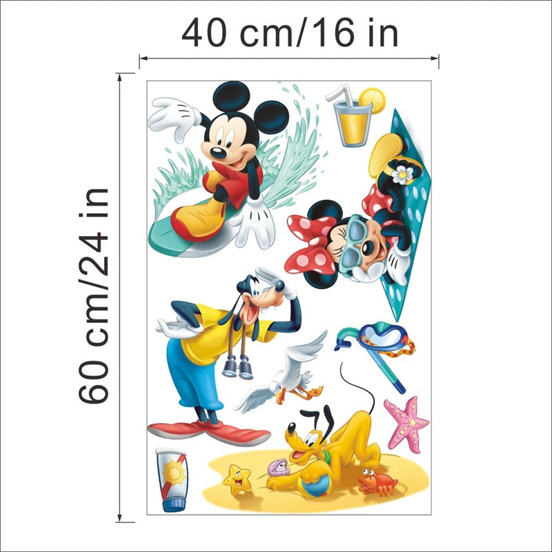 Cartoon Mickey Minnie Mouse Home Wall Stickers