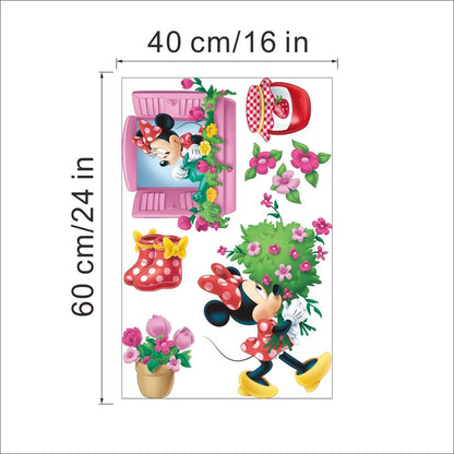 Cartoon Mickey Minnie Mouse Home Wall Stickers