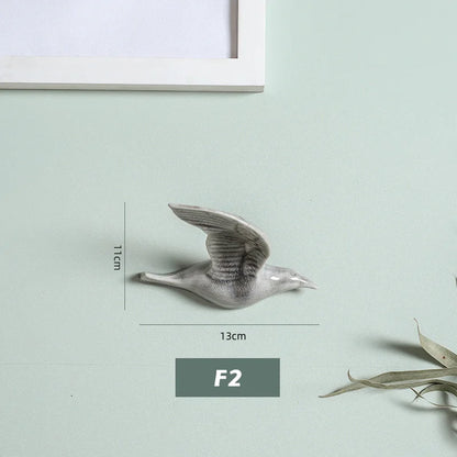 3D Ceramic Bird Swallows Creative Wall Hanging Sticker