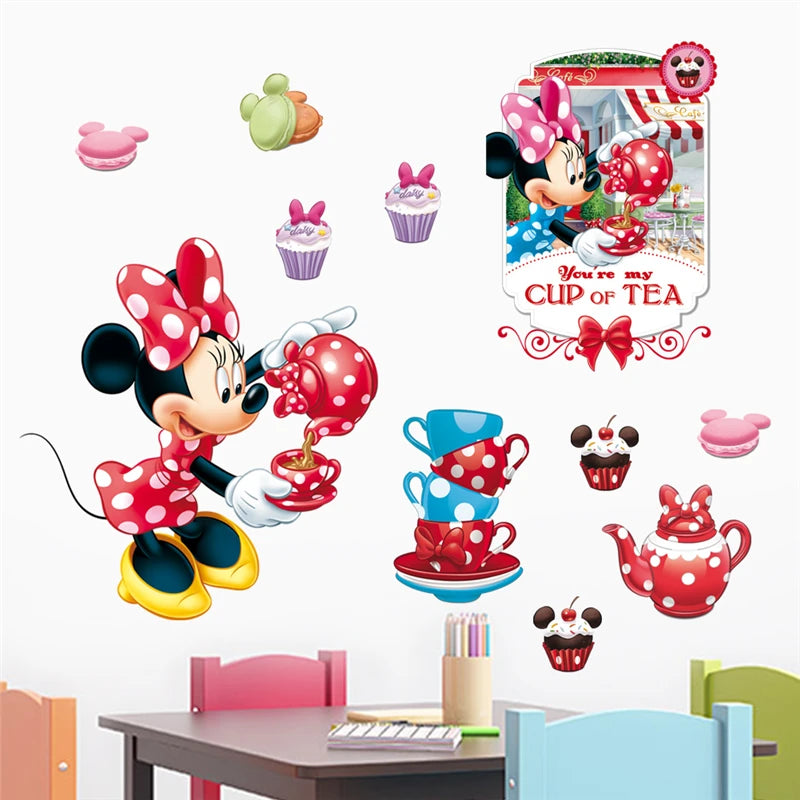 Cartoon Mickey Minnie Mouse Home Wall Stickers