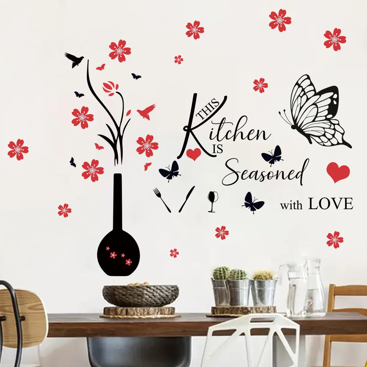 Cartoon Pink Unicorn Butterfly Wall Stickers Baby