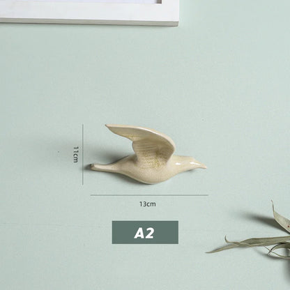3D Ceramic Bird Swallows Creative Wall Hanging Sticker