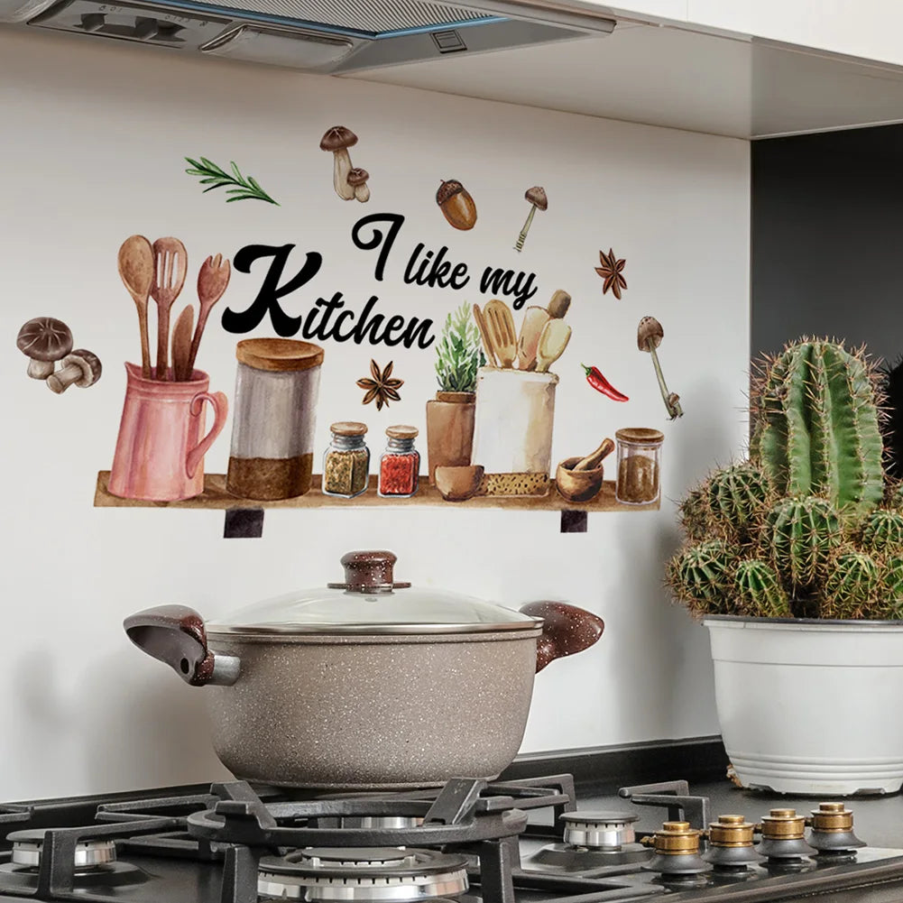 Wall Stickers Removable Waterproof Decoration Kitchen Decor