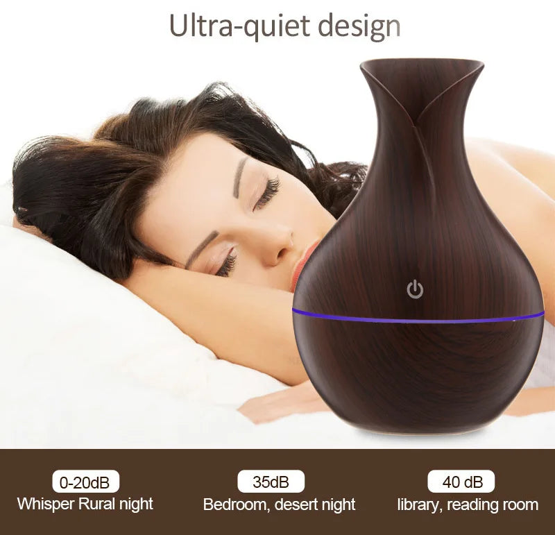 USB Electric  Wood Grain Aroma Diffuser