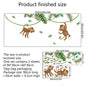 Large Funny Jungle Giraffe Zebra Monkey Door Decor Wall Decals