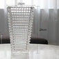Transparent Crystal Vase Square Edges and Corners