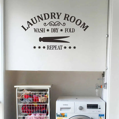 English Title LAUNDRY ROOM Bathroom Decoration Wall Stickers