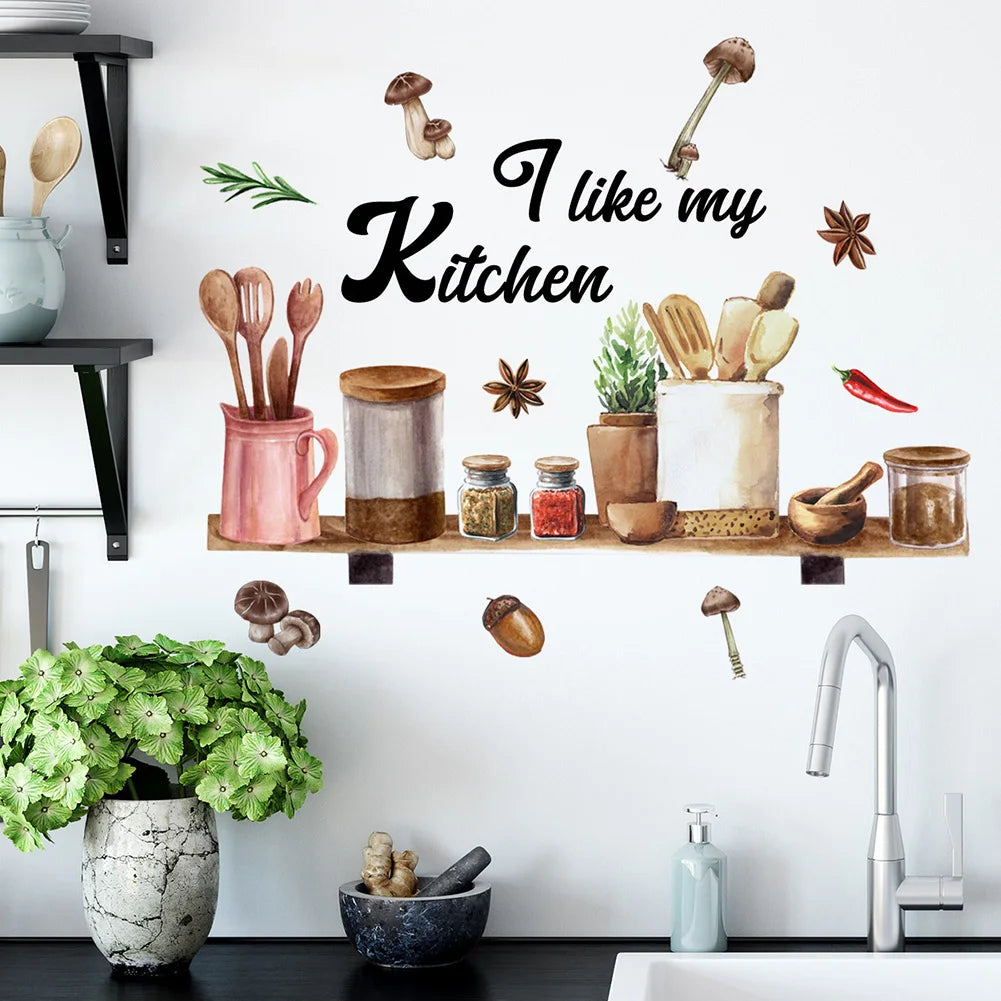 Wall Stickers Removable Waterproof Decoration Kitchen Decor