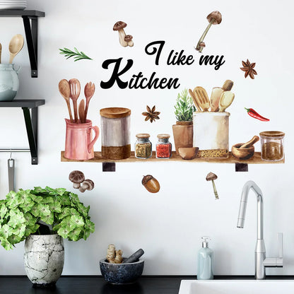 Wall Stickers Removable Waterproof Decoration Kitchen Decor