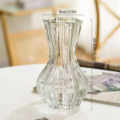 Glass Transparent Flower Vase  Table Decoration
