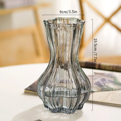 Glass Transparent Flower Vase  Table Decoration