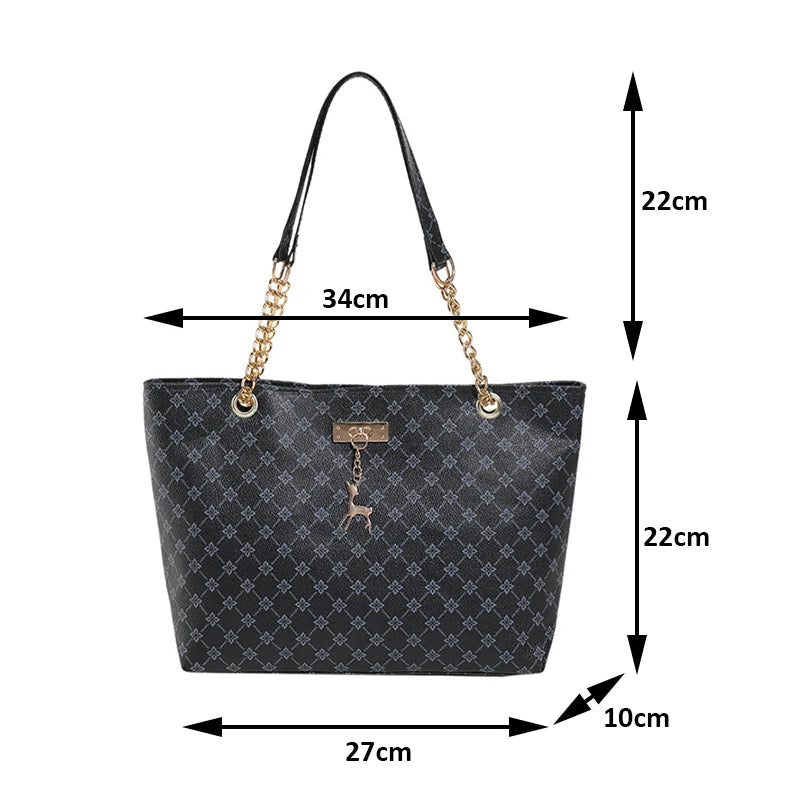 New Presbyopia Handbag Texture Soft Leather Large