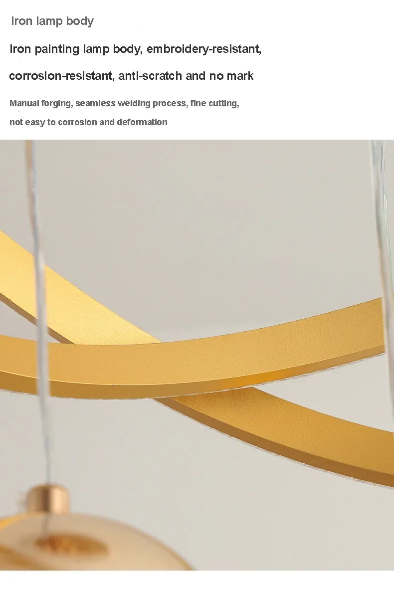 LED Lamp Dining Room Living Ring Dimmable Bedroom