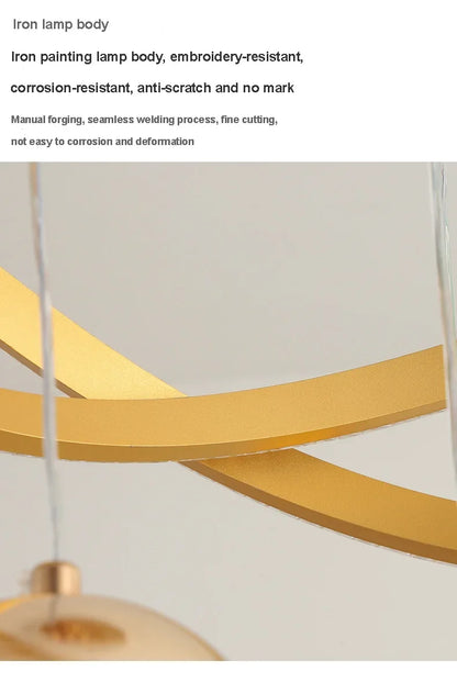 LED Lamp Dining Room Living Ring Dimmable Bedroom