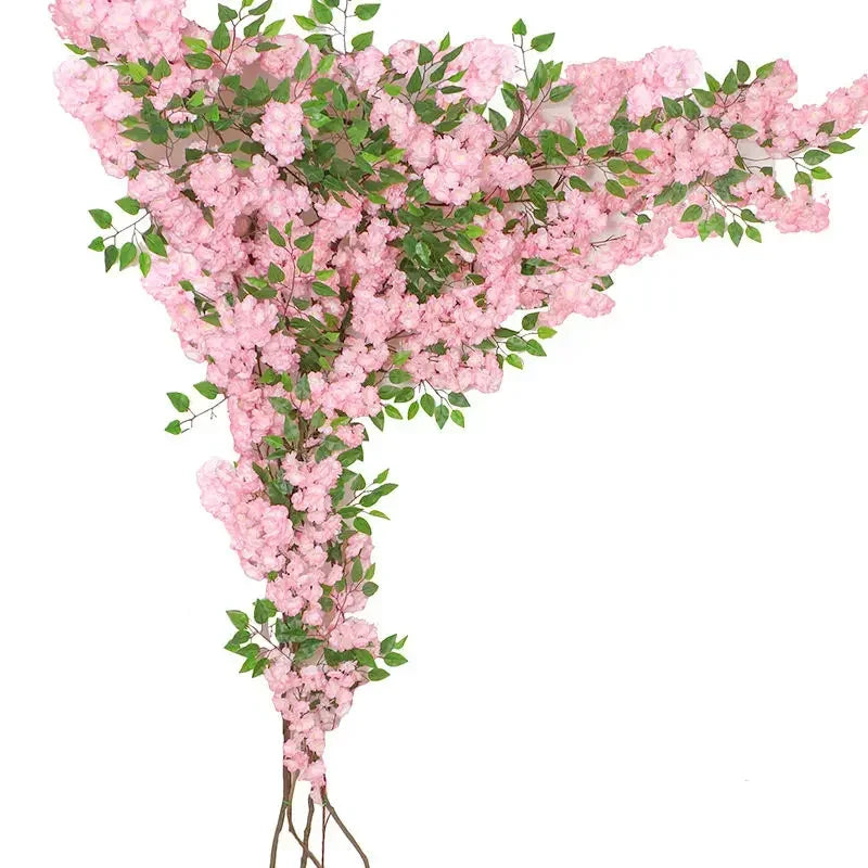 Artificial Cherry Tree Rattan Flower,  Wall Decoration