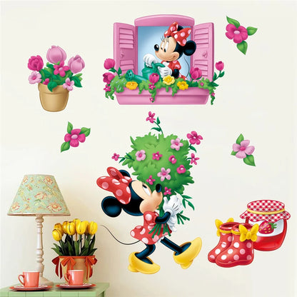 Cartoon Mickey Minnie Mouse Home Wall Stickers