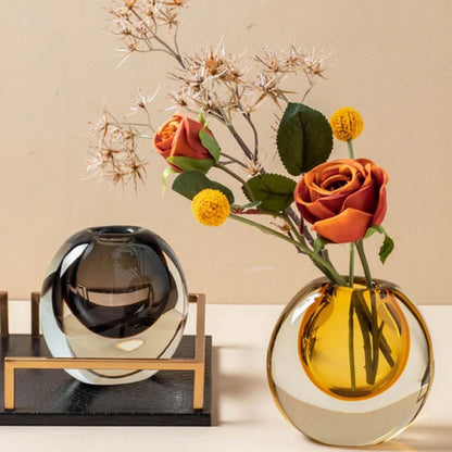 Transparent Glass Vase Crystal Flower Vase Modern Indoor