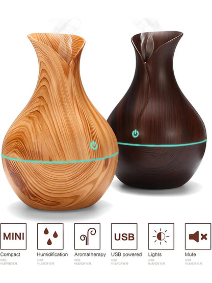 USB Electric  Wood Grain Aroma Diffuser