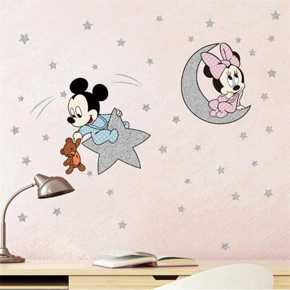 Cartoon Mickey Minnie Mouse Home Wall Stickers