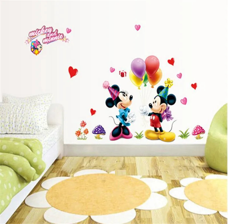 Cartoon Mickey Minnie Mouse Home Wall Stickers