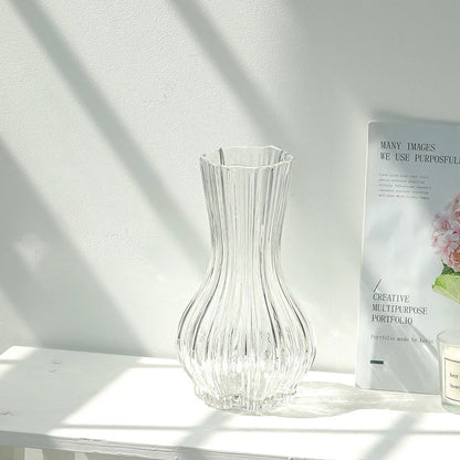 Glass Transparent Flower Vase  Table Decoration