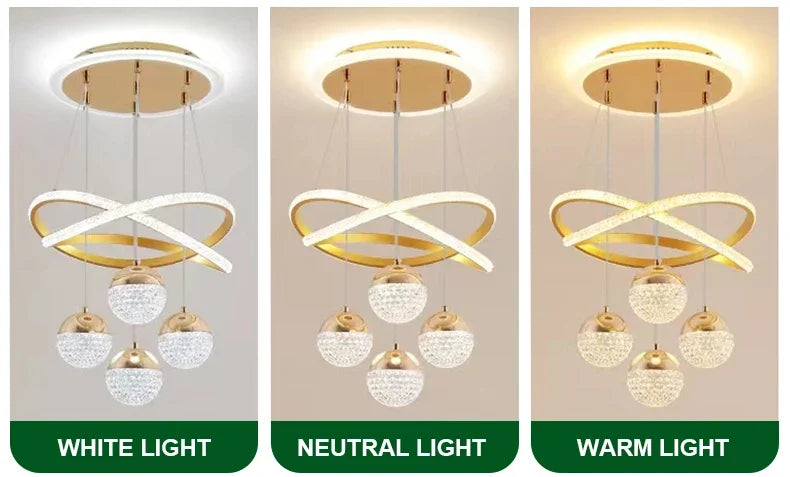 LED Lamp Dining Room Living Ring Dimmable Bedroom