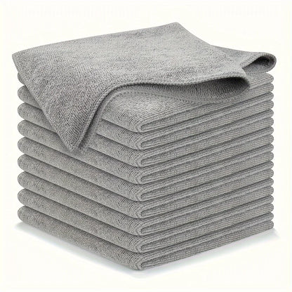 5/10/20pcs Kitchen Towel, Ultra-fine Fiber Light Gray Cleaning Cloth Set,
