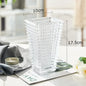 Transparent Crystal Vase Square Edges and Corners Glass Vases Hydroponics Glass Flowers Pots Flower Arrangement Desk Decoration