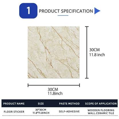 20pc PVC Imitation Marble Wall Stickers Self-adhesive Floor Stickers 30*30cm Waterproof Bathroom living Room Decoration Decals