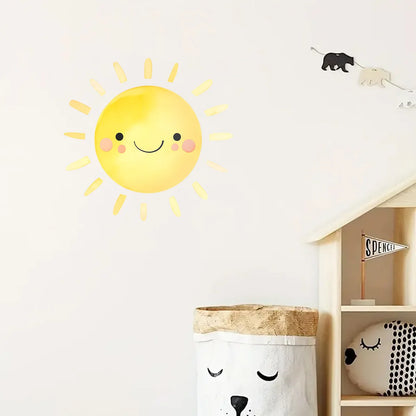 Cartoon Pink Unicorn Butterfly Wall Stickers Baby