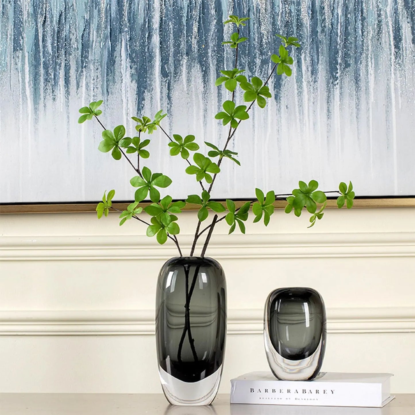 Transparent Glass Vase Crystal Flower Vase Modern Indoor