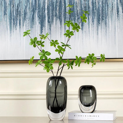 Transparent Glass Vase Crystal Flower Vase Modern Indoor